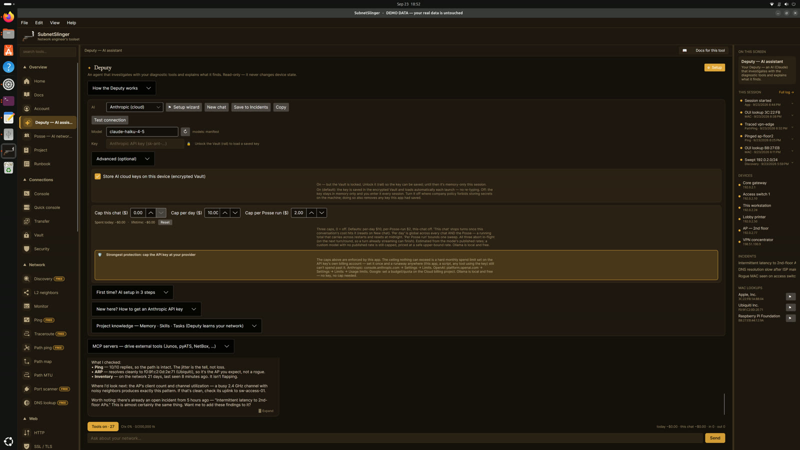 SubnetSlinger on Linux — Deputy — AI
