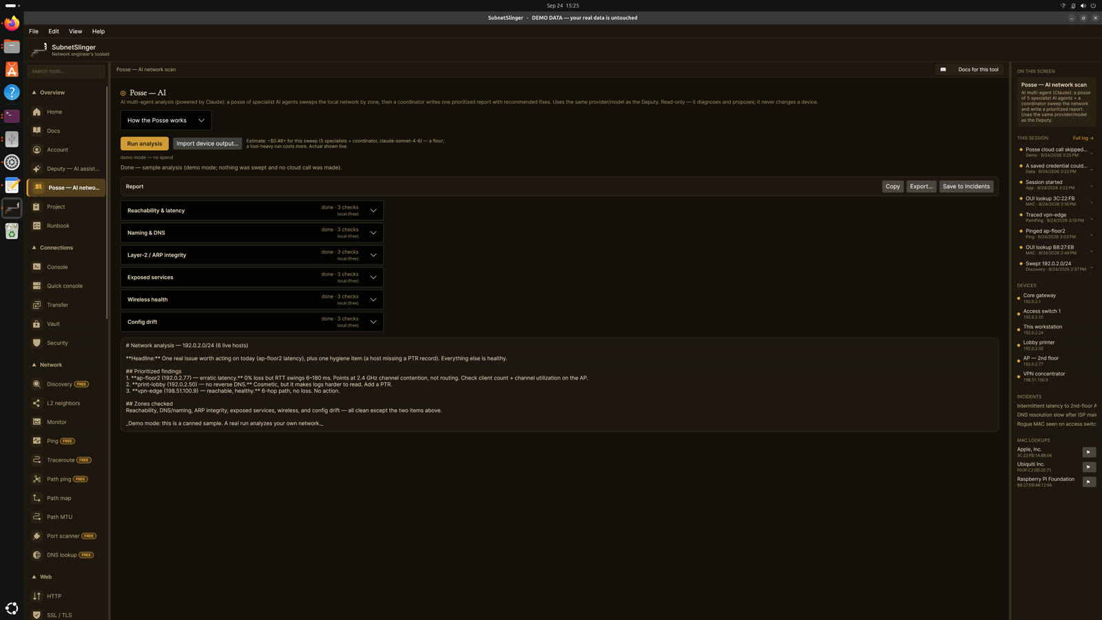 SubnetSlinger on Linux — Posse — AI
